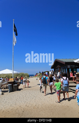 Chemin de la plage au restaurant SANSIBAR près de Rantum, l'île de Sylt, Schleswig-Holstein, Allemagne Banque D'Images