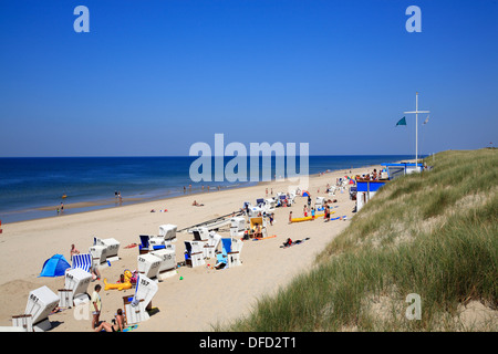 Jerez de la plage, l'île de Sylt, Schleswig-Holstein, Allemagne Banque D'Images