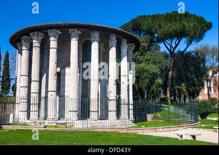 Temple d'Hercule Victor est un ancien édifice, datant du deuxième siècle au plus tard. Rome, Italie. Banque D'Images