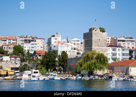 Port et vieille ville, Sinop, mer noire, la Turquie, l'Asie Banque D'Images