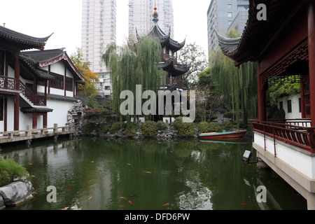 Wen Miao temple de Confucius de Shanghai, Chine Banque D'Images