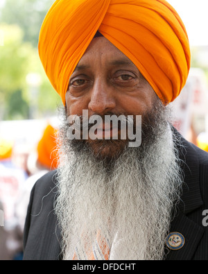 Les hommes sikhs portant dastar - USA Banque D'Images