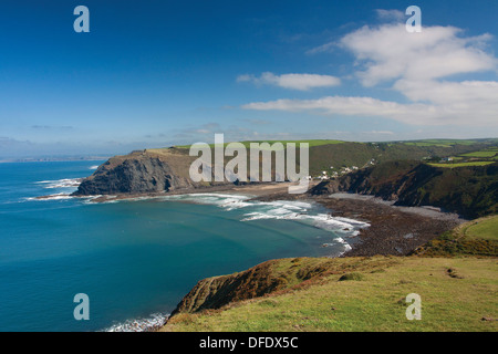 Crackington Haven et Pencannow Cambeak Point, de Cornwall Banque D'Images