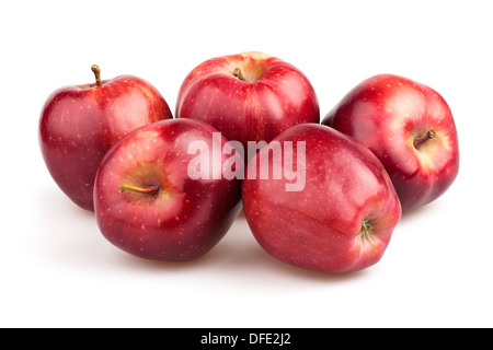 Le groupe red apple sur fond blanc Banque D'Images