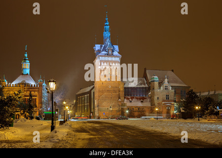 La Maison de la torture et la Prison Tower à Gdansk, Pologne. Banque D'Images