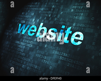 SEO Web Design Concept : Site sur digital background Banque D'Images