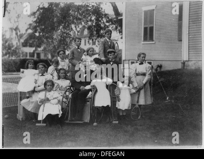 Franklin D. Roosevelt, grand-père Warren Delano, et cousins de Fairhaven, Massachusetts 196792 Banque D'Images