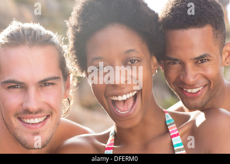 Portrait of smiling friends Banque D'Images