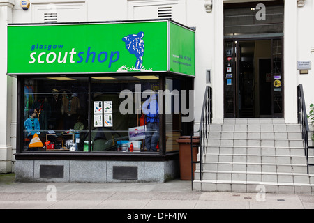 Le magasin du Scoutisme Mondial dans le centre-ville de Glasgow, l'Elmbank Street, Ecosse, Royaume-Uni Banque D'Images