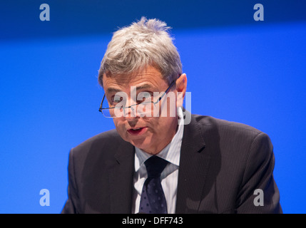 Dave Prentis-General secrétaire d'unisson aborde la conférence du TUC à Bournemouth 2013 Banque D'Images