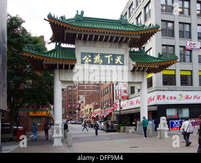 Chinatown à Boston Banque D'Images