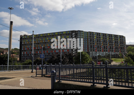 Appartements Park Hill rénovés à Sheffield, en Angleterre, bâtiment classé Banque D'Images