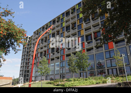 Appartements Park Hill rénovés à Sheffield, en Angleterre, bâtiment classé Banque D'Images