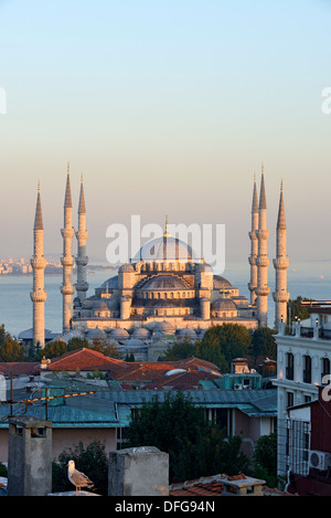 La mosquée bleue, également connu sous le nom de mosquée Sultan Ahmed, Sultanahmet Camii, Site du patrimoine culturel mondial de l'UNESCO, du côté européen d'Istanbul, Banque D'Images