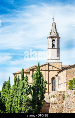 Église de Pienza en Toscane, Italie, Europe Banque D'Images