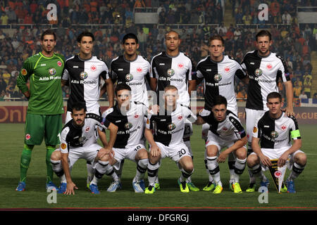 Nicosie, Chypre. 06Th Oct, 2013. Au cours de l'équipe Eintracht Francfort thei Europa League Groupe F match de football contre l'APOEL Nicosie à GSP stadium à Nicosie, Chypre, le Jeudi, Octobre 3, 2013. © Yiannis Kourtoglou/Alamy Live News Banque D'Images