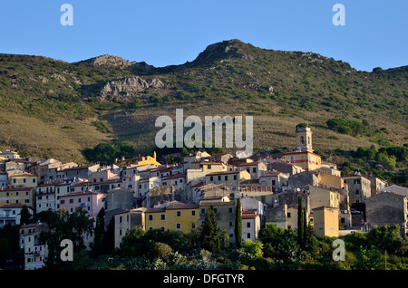 Ville de Rio nell'Elba, l'île d'Elbe, Italie Banque D'Images