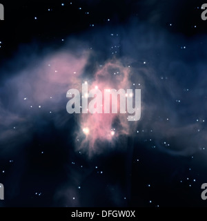 Nébuleuse de l'espace profond et les étoiles (cgi) Banque D'Images