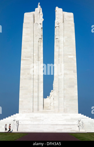 Mémorial National du Canada à Vimy, un monument de la Première Guerre mondiale la bataille de la crête de Vimy en Givenchy-en-Gohelle, France Banque D'Images