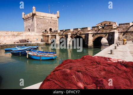 Skala du port à Essaouira Maroc Banque D'Images