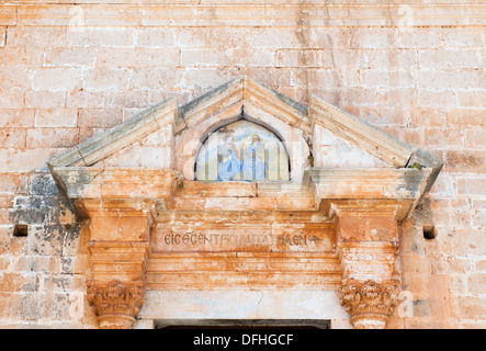 Monastère Aghia Triada ou le monastère d'Agia Triada, Tsangarolon la Crète, Grèce Banque D'Images