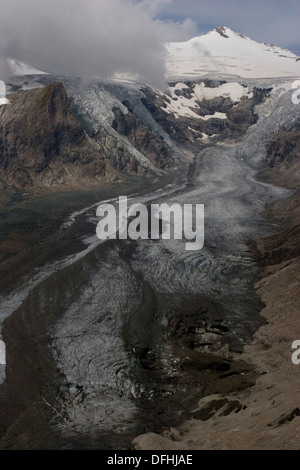 L'Autriche, Pasterze glacier plus étendue Banque D'Images