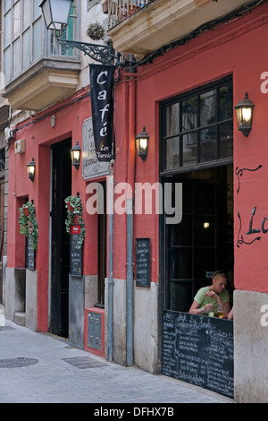 Un Backstreet Cafe à Palma Mallorca Banque D'Images