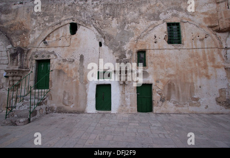 Monastère éthiopien,église du Saint Sépulcre, Jérusalem, Israël Banque D'Images