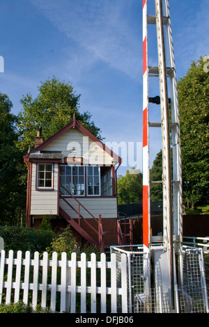 Boîte de signal au passage à niveau du Cumbria Alston Banque D'Images