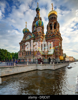 Eglise du Sauveur sur le sang à Saint-Pétersbourg, en Russie. Banque D'Images