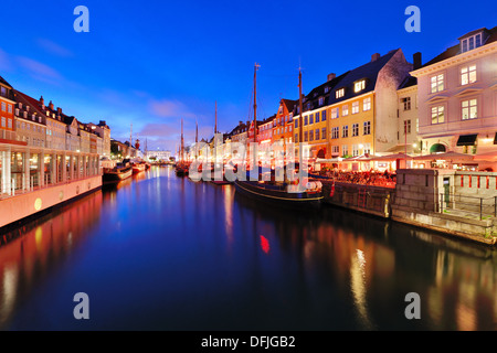 Canal de Nyhavn à Copenhague, Danemark. Banque D'Images