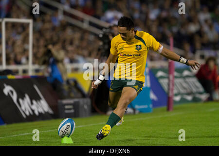 Rosario, Santa Fe, Argentine. 05Th Oct, 2013. Dispositif de championnat de rugby entre l'Argentine et l'Australie. L'Estadio Gigante de Arroyito. Matt Toomua. Credit : Action Plus Sport/Alamy Live News Banque D'Images