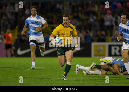 Rosario, Santa Fe, Argentine. 05Th Oct, 2013. Dispositif de championnat de rugby entre l'Argentine et l'Australie. L'Estadio Gigante de Arroyito. Joseph Tomane. Credit : Action Plus Sport/Alamy Live News Banque D'Images