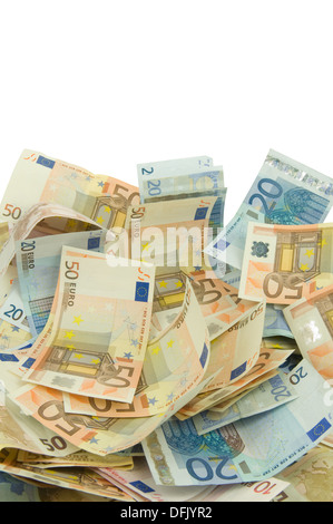 Dix vingt et cinquante euros projets texture background Banque D'Images