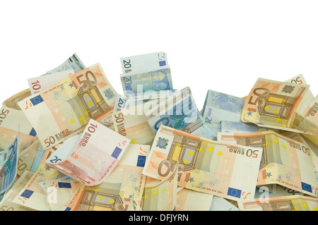 Dix vingt et cinquante euros projets texture background Banque D'Images