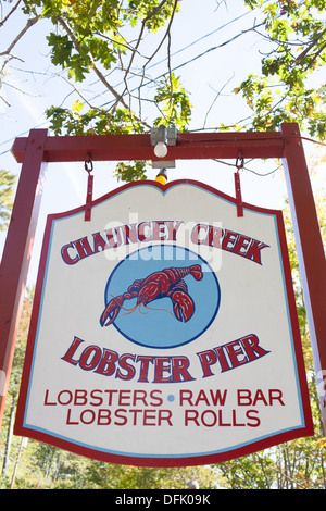 Chauncey Creek Lobster Pier Banque D'Images