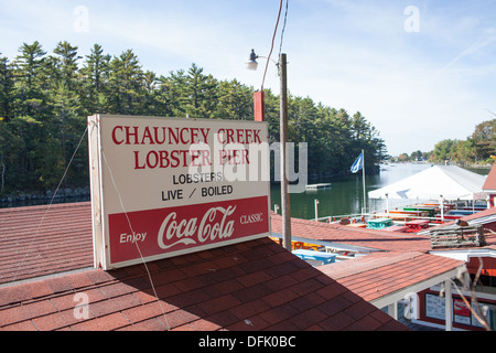 Chauncey Creek Lobster Pier Banque D'Images