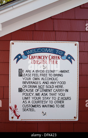 Chauncey Creek Kittery Maine Lobster Pier Point Banque D'Images