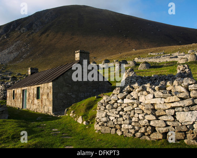 Rue principale de village abandonné, hirta, St Kilda, Ecosse Banque D'Images