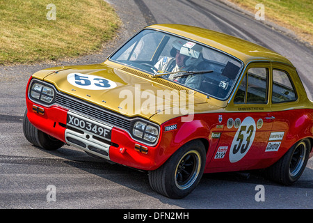 1968 Alan Mann Ford Escort Twin Cam avec chauffeur Henry Mann au Goodwood Festival of Speed 2013, Sussex, UK. Banque D'Images