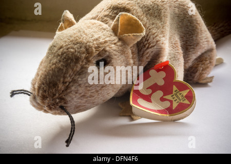 Un rat Beanie Baby par Ty Warner Inc. Banque D'Images