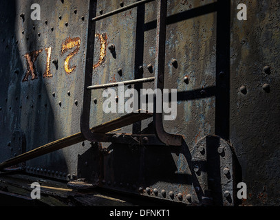 Un éditorial détail image d'une adjudication de charbon d'une locomotive à vapeur. Banque D'Images