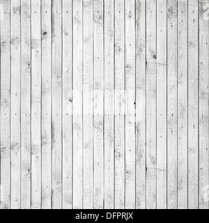 Seamless texture de fond de l'ancien en bois peint blanc mur conseils doublure Banque D'Images