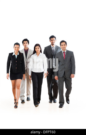 Portrait de cinq cadres d'walking Banque D'Images