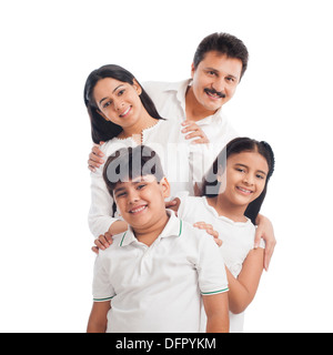 Portrait of a smiling family having fun Banque D'Images