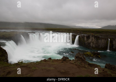 Le nord de l'Islande cascade Godafoss Banque D'Images