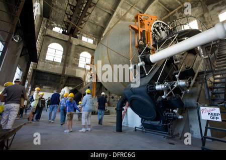 La plus grande machine à vapeur au palan Quincy mine de cuivre dans la Mine Quincy District historique national dans la région de Hancock. Banque D'Images