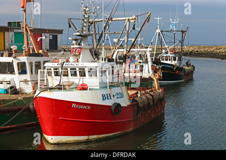Les chalutiers de pêche amarré au quai à Girvan Ayrshire, Port, Écosse, Royaume-Uni Banque D'Images