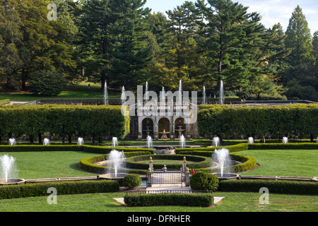 Jardin Fontaine principale, Longwood Gardens, Kennett Square, New York, USA Banque D'Images