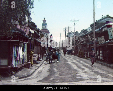 Japon - Yokohama Bentendori début des années 1900 Banque D'Images